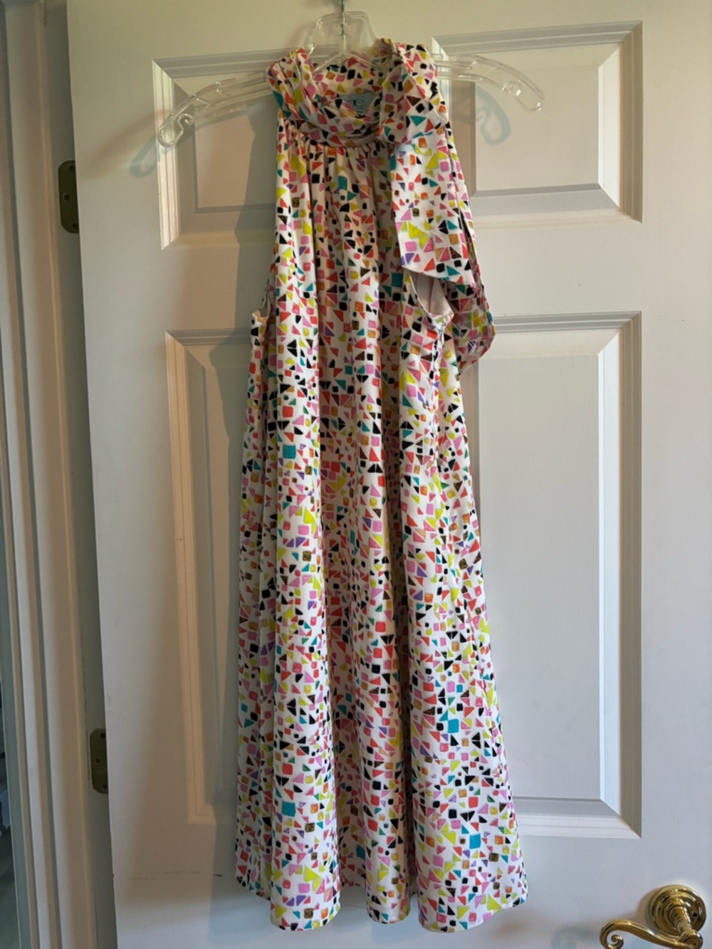 CeCe Multicolor Print halter style dress